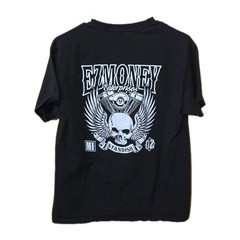 Men’s Medium Black Hanes Heavyweight 100% Cotton Graphic Print T-Shirt