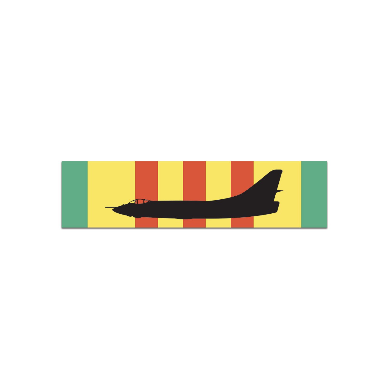 Vietnam Service Ribbon with A-3 Skywarrior Sticker Decal