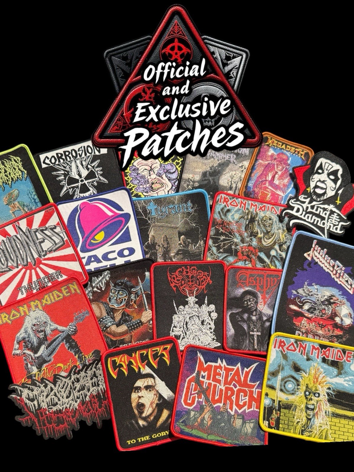 Official & Exclusive Woven Patch Hard Rock Heavy Thrash Death Black Metal 2 gallery