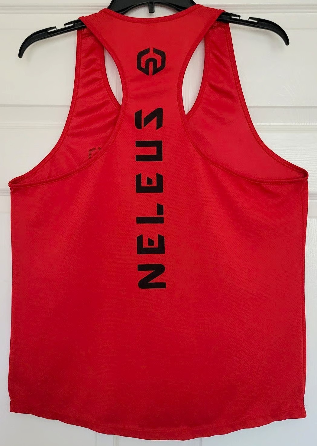NELEUS 'Dry Fit Logo Muscle' Mesh Tank Top Men's L Gym Workout Exercise Red NEW! gallery
