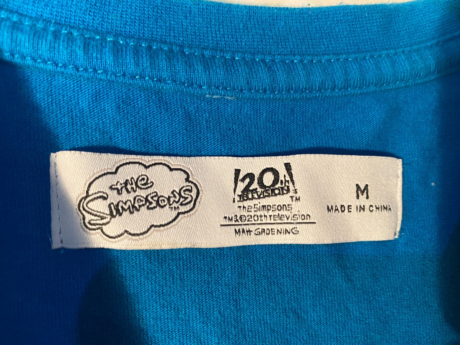 20th Century Fox The Simpsons Bart Simpson Blue Shirt Men Size M gallery