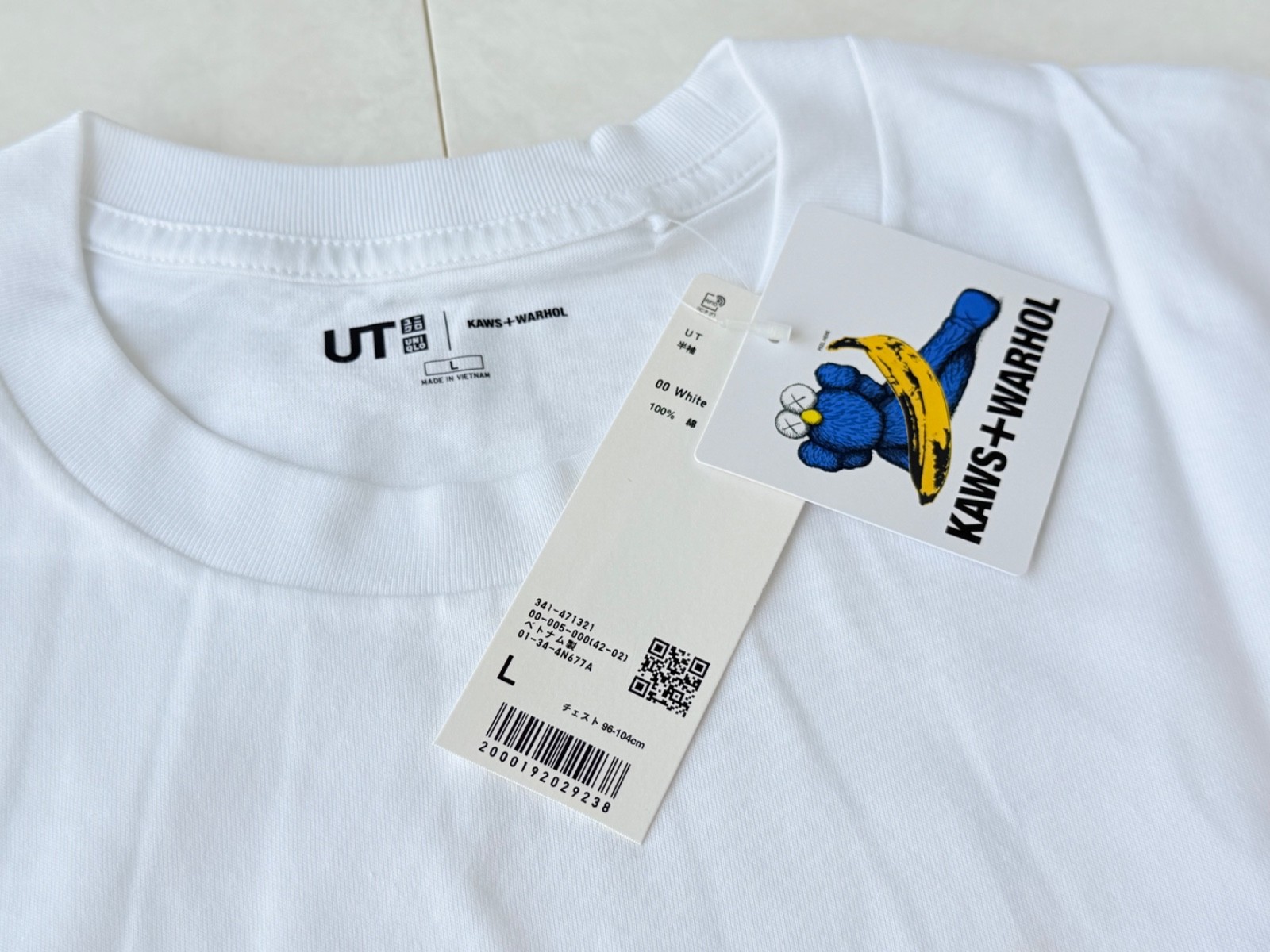 KAWS x Andy Warhol x UNIQLO NWT Mens T-Shirt Size L White gallery