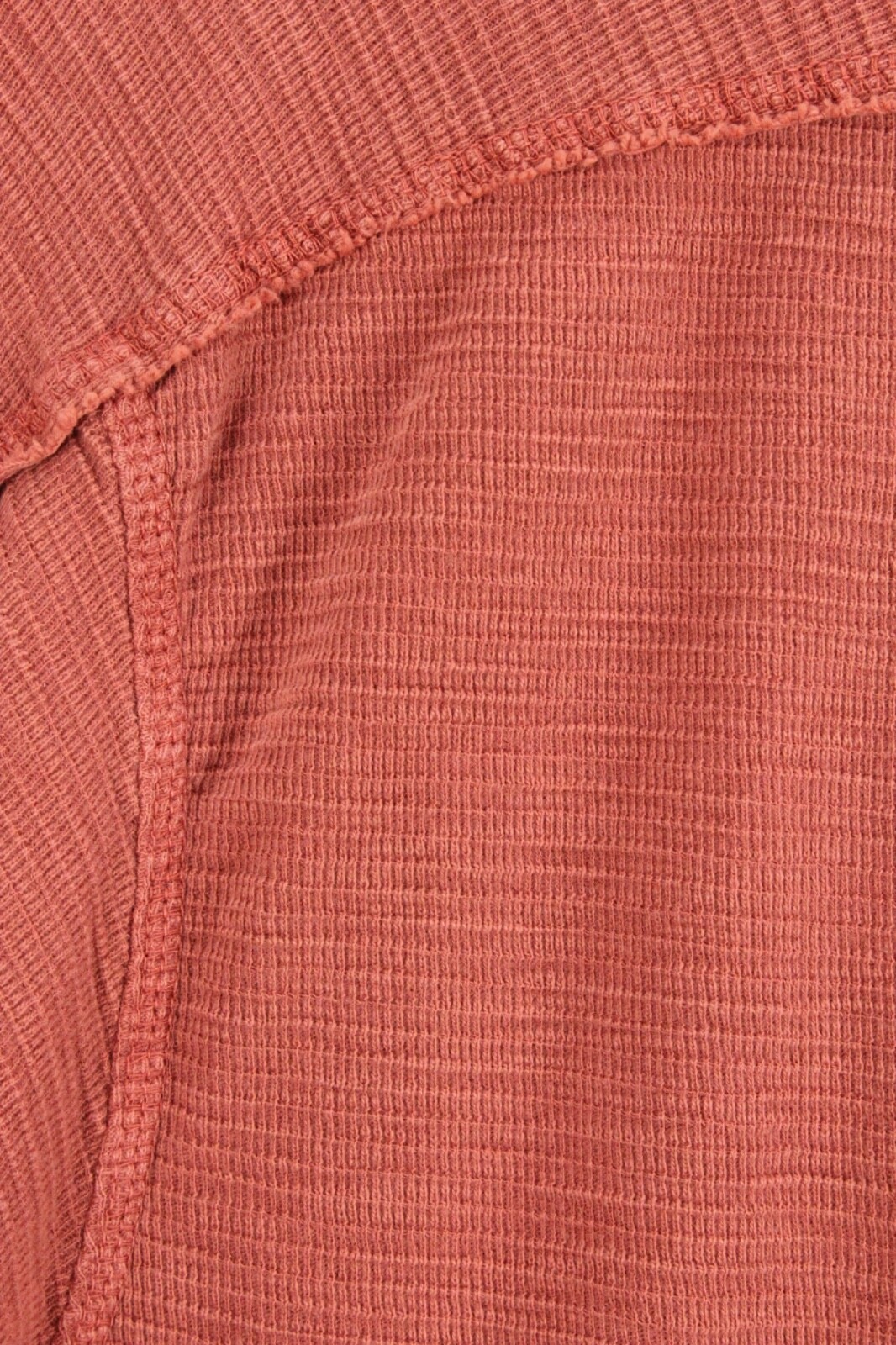 32 Bar Blues Thermal Mens Top XL waffle weave Short Sleeve Burnt Orange gallery