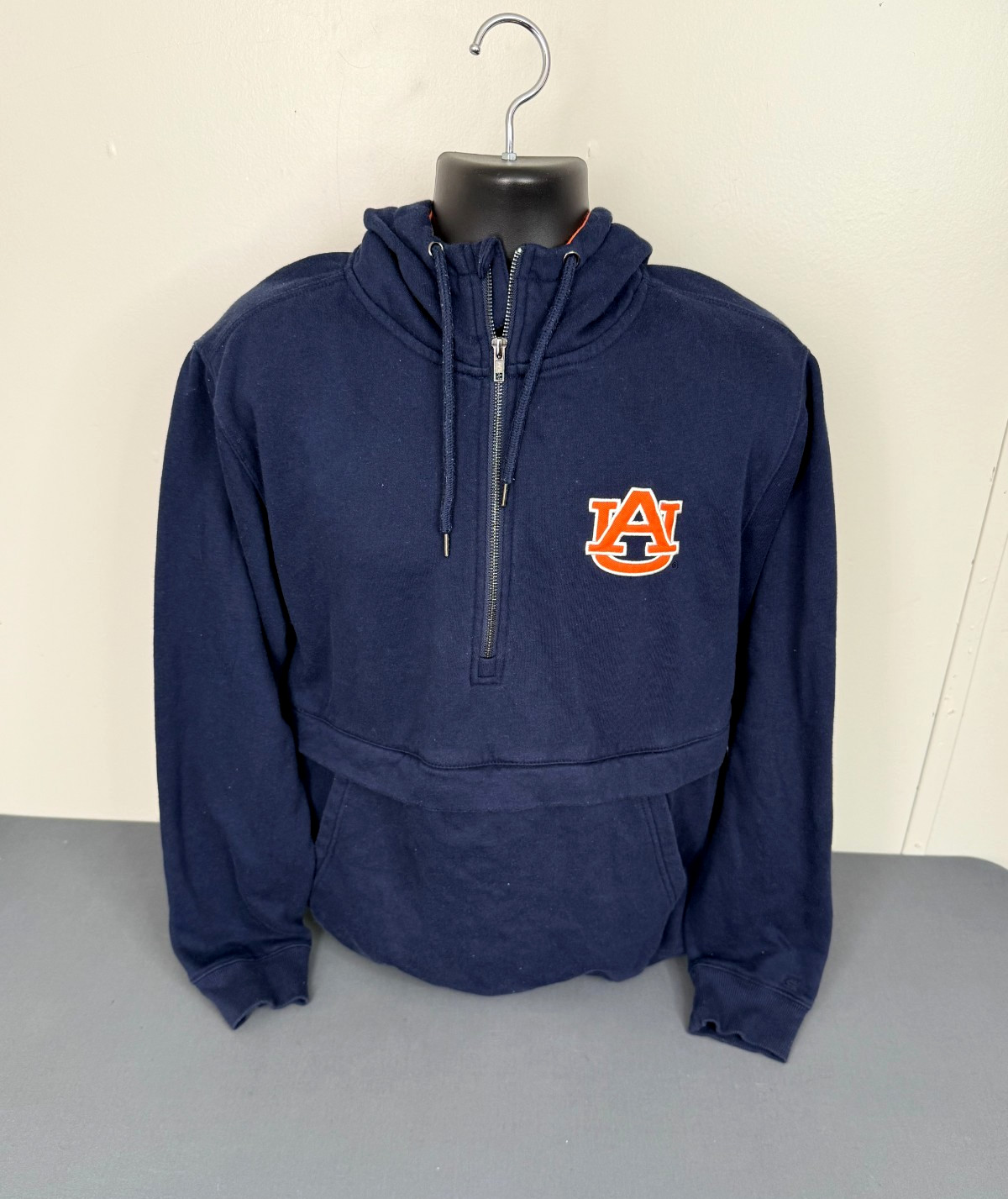 COLOSSEUM Men's Navy Auburn Tigers Half-Zip Hoodie Size Large gallery