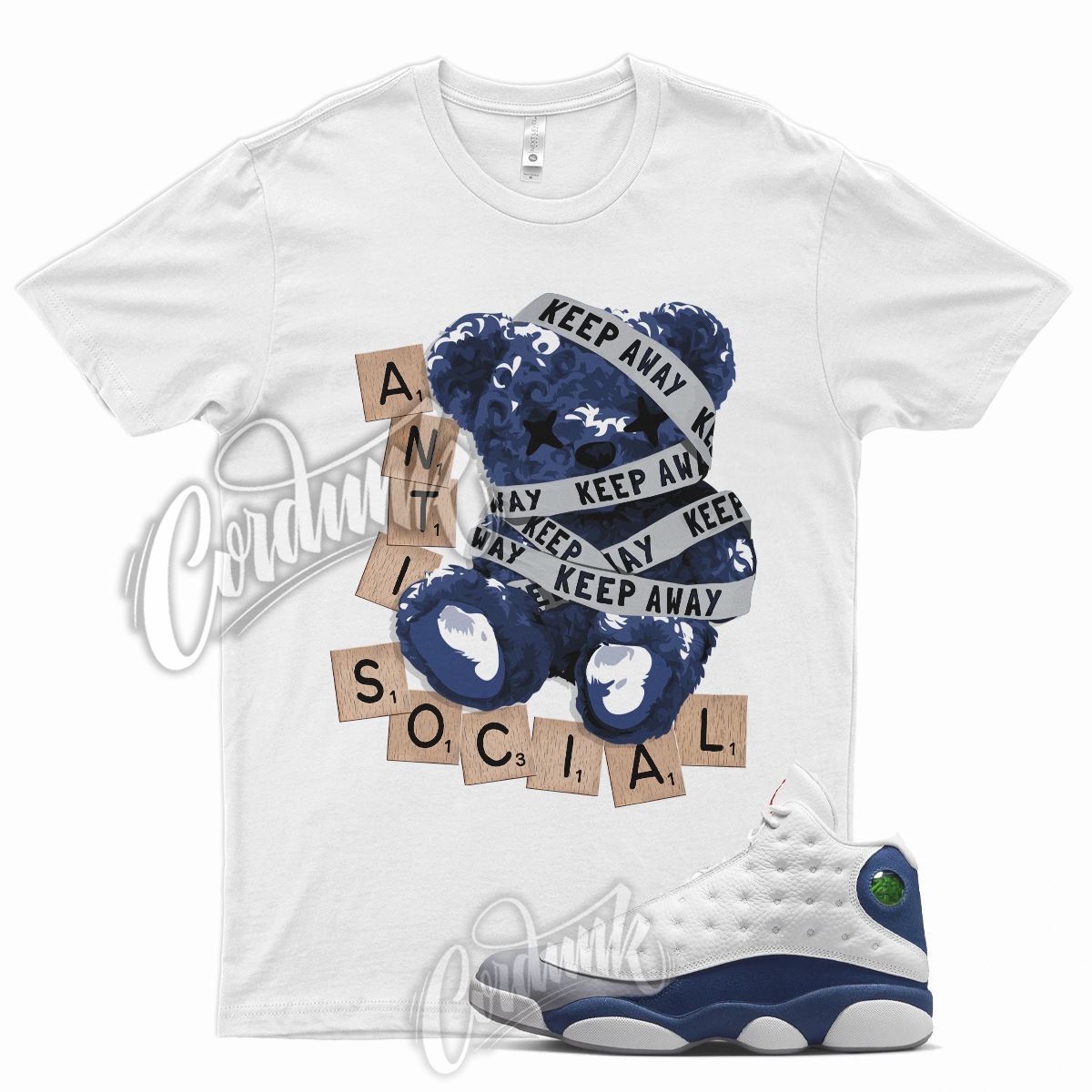 ANTI T Shirt for J1 13 French Blue Light Steel Grey Fire Red Flint Navy 1