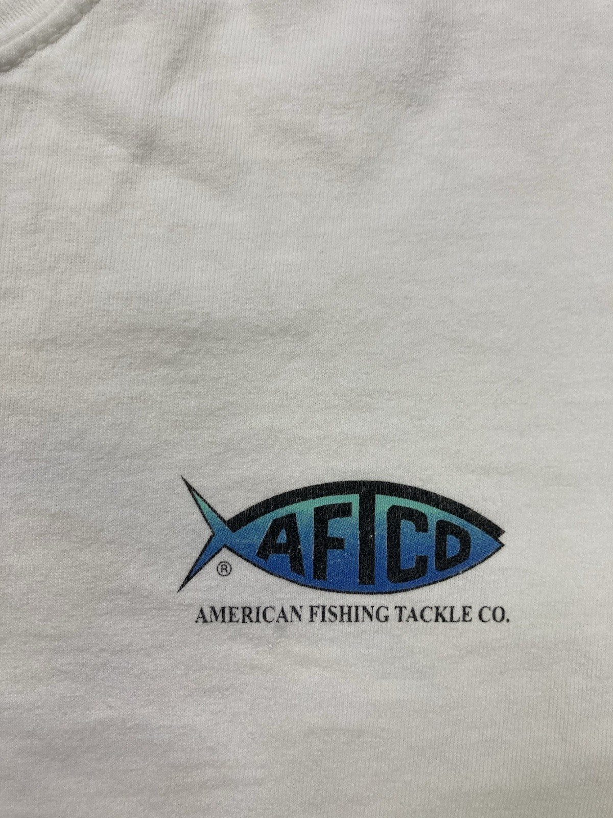 VINTAGE AFTCO Bluewater Fish Graphic T-shirt Men Medium Hoo's Your Daddy gallery