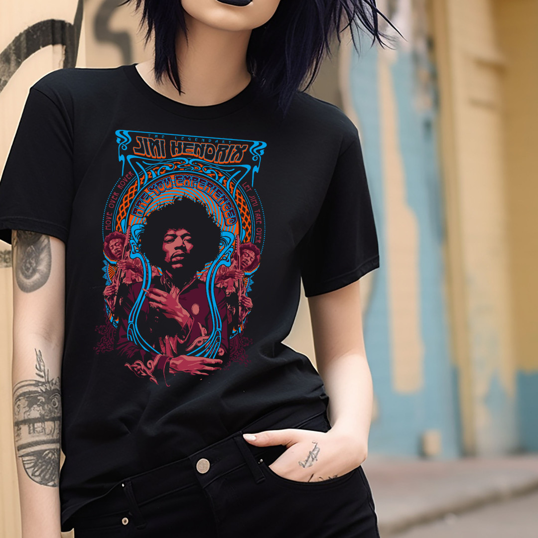Jimi Hendrix Are You Experienced Classic Rock Band T-Shirt Black S-3XL gallery