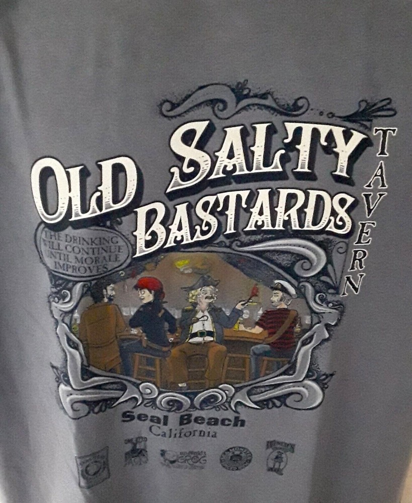 COMFORT COLORS OLD SALTY BASTARDS Cape Cod Blue T- Shirt Various Sizes