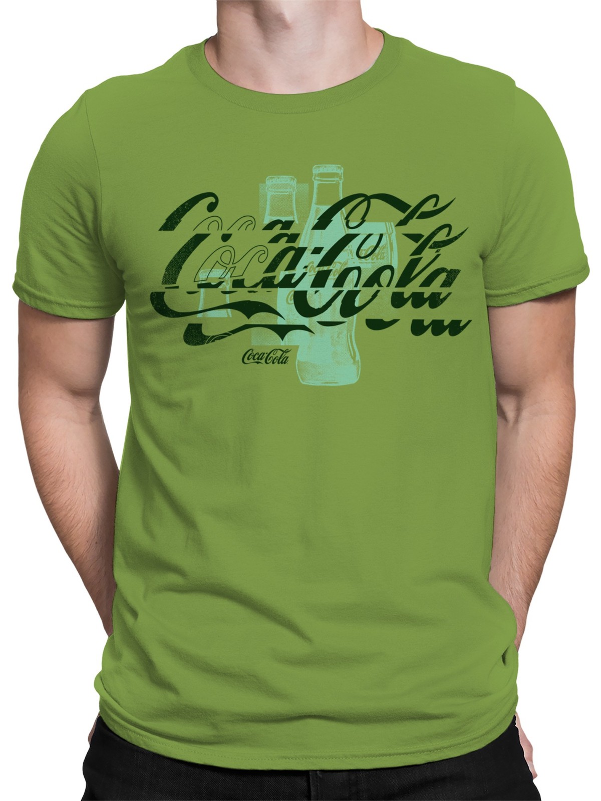Officially Licensed Coca Cola Classic Coke Bottle Design Men's T-shirt gallery