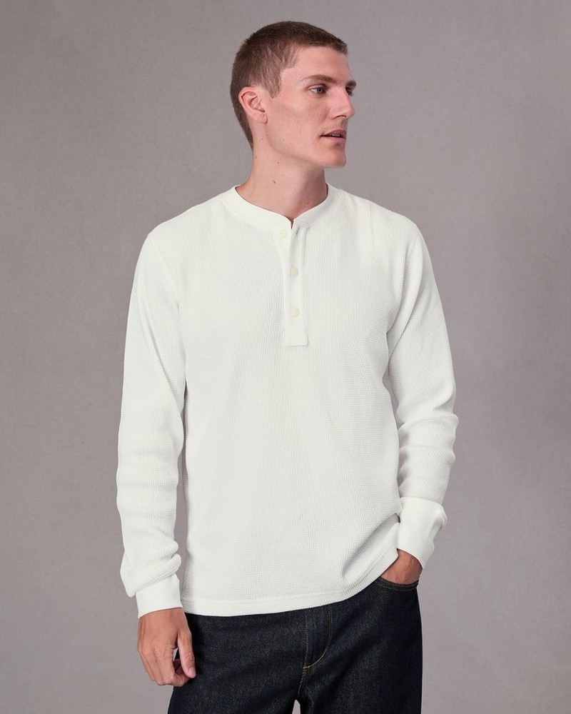 Waffle Knit Cotton Blend Henley by rag & bone White size M