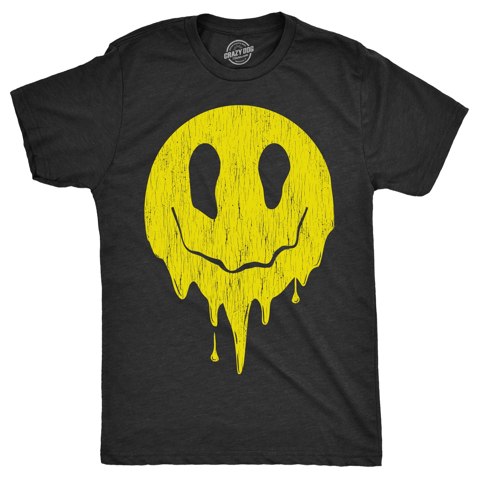 Mens Dripping Smile T Shirt Funny Melting Smiling Face Tee for Guys gallery