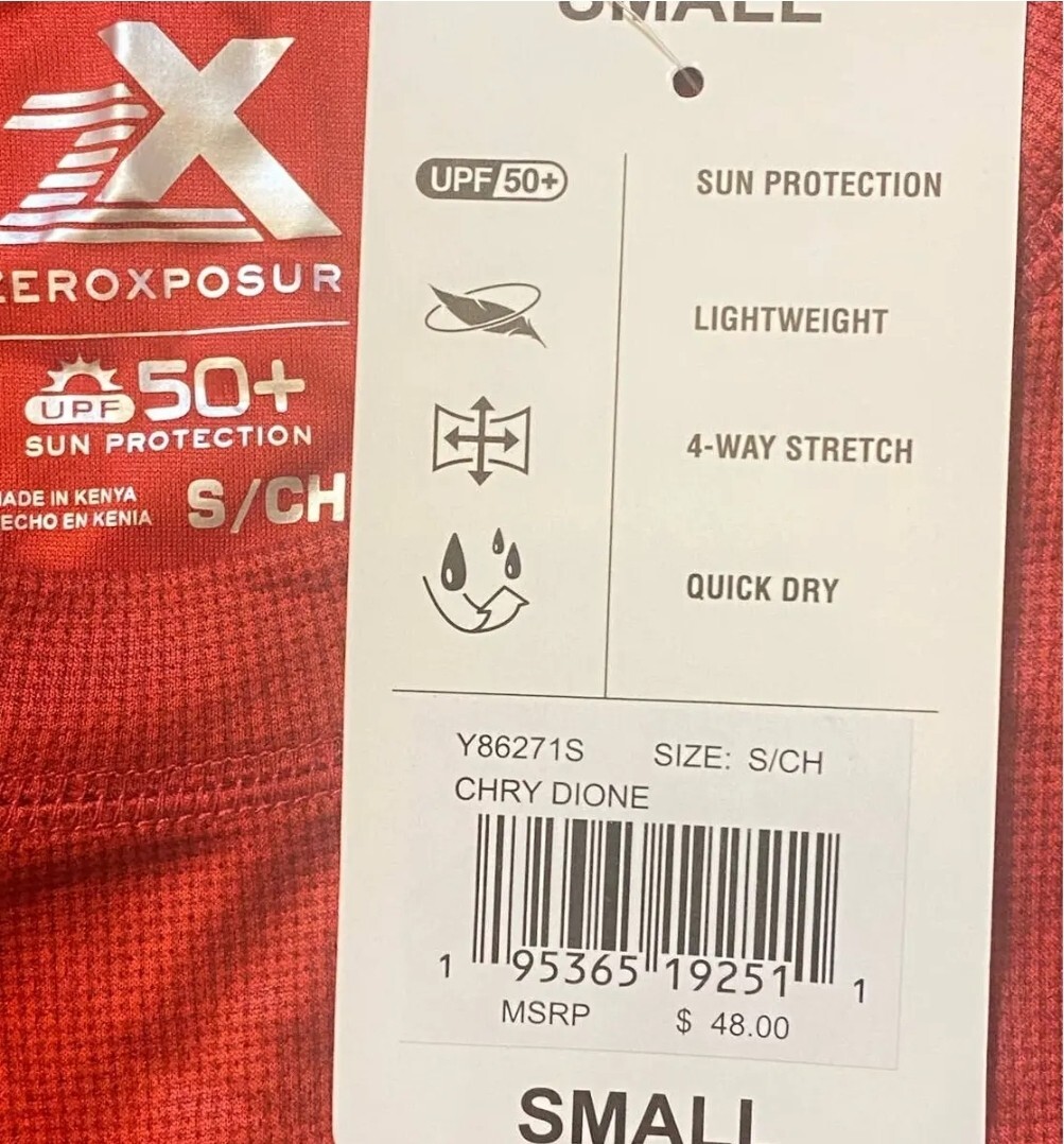 Men's T Shirt Cherry Red Small Zeroxposur Sun Protection Top Upf 50+ Comfort gallery