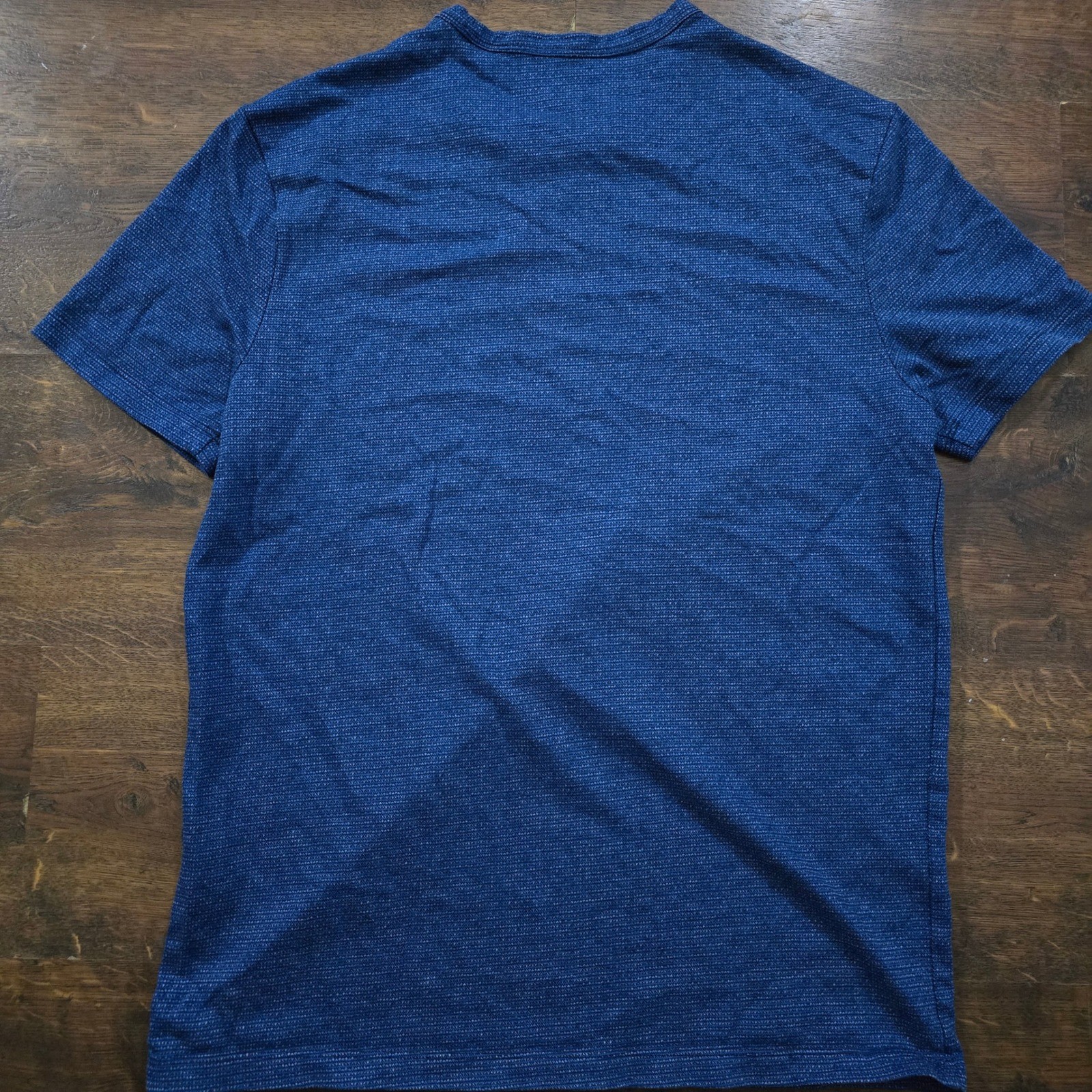 Charles Tyrwhitt Mens Blue Cotton Linen Textured Crewneck T-Shirt Medium SS20 gallery