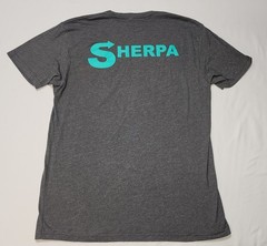 Next Level Apparel Men Charcoal Gray T-Shirt Turquoise Sherpa Size M