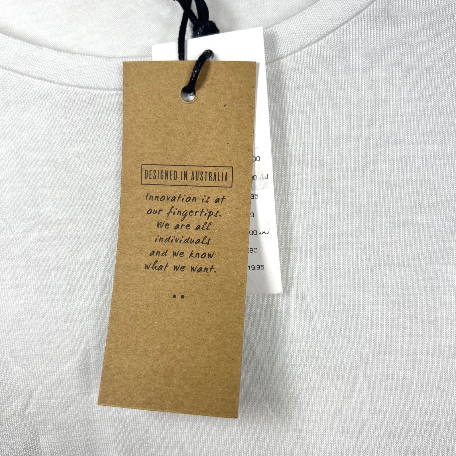 Cotton On White Long Sleeve Top Mens Size S Essi 2 L/S Viscose Blend Casual gallery