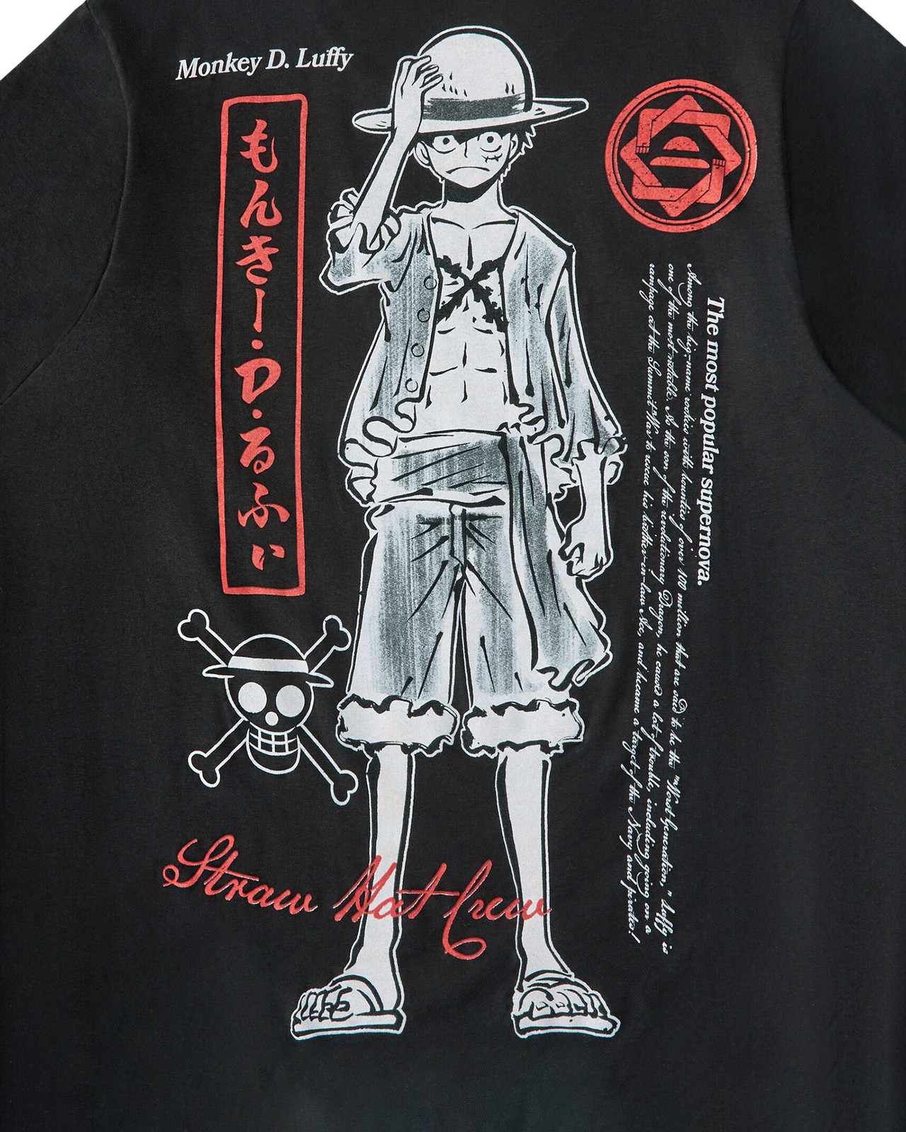 One Piece Shirt Men's Luffy Front and Back Print Short Sleeve Tee gallery