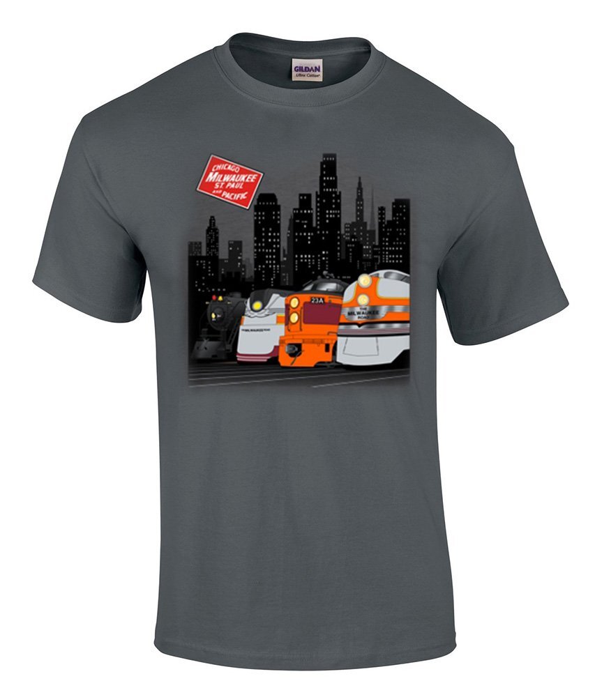 Milwaukee at Night trian Authentic Railroad T-Shirt Tee Shirt [103] gallery