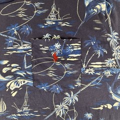 Polo Ralph Lauren Blue Marlin Swordfish Print Pocket T-Shirt Mens 4XB Big & Tall