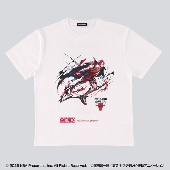 ONE PIECE × NBA T-Shirts Shanks×CHICAGO BULLS BLACK、White gallery