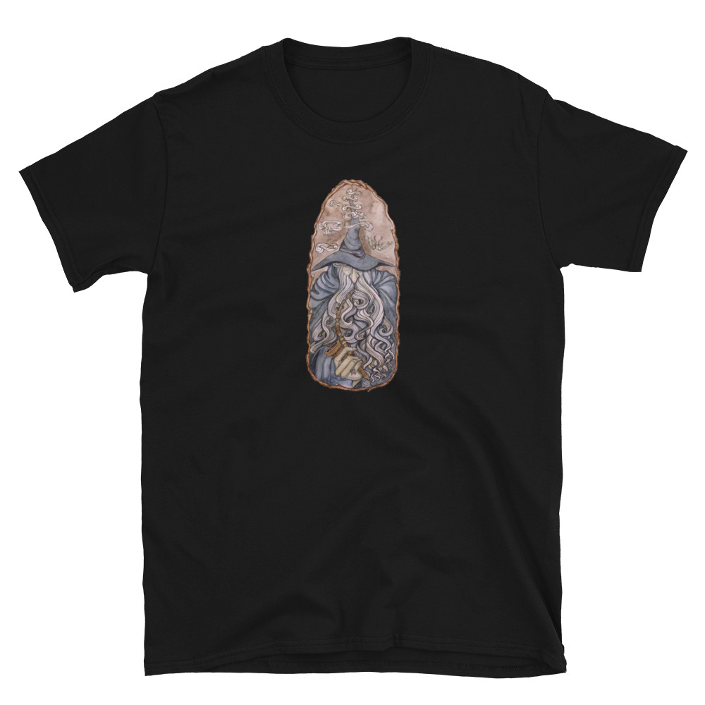 SMOKING GANDALF, HOBBIT, LORD OF THE RINGS, PRINTED T-SHIRT