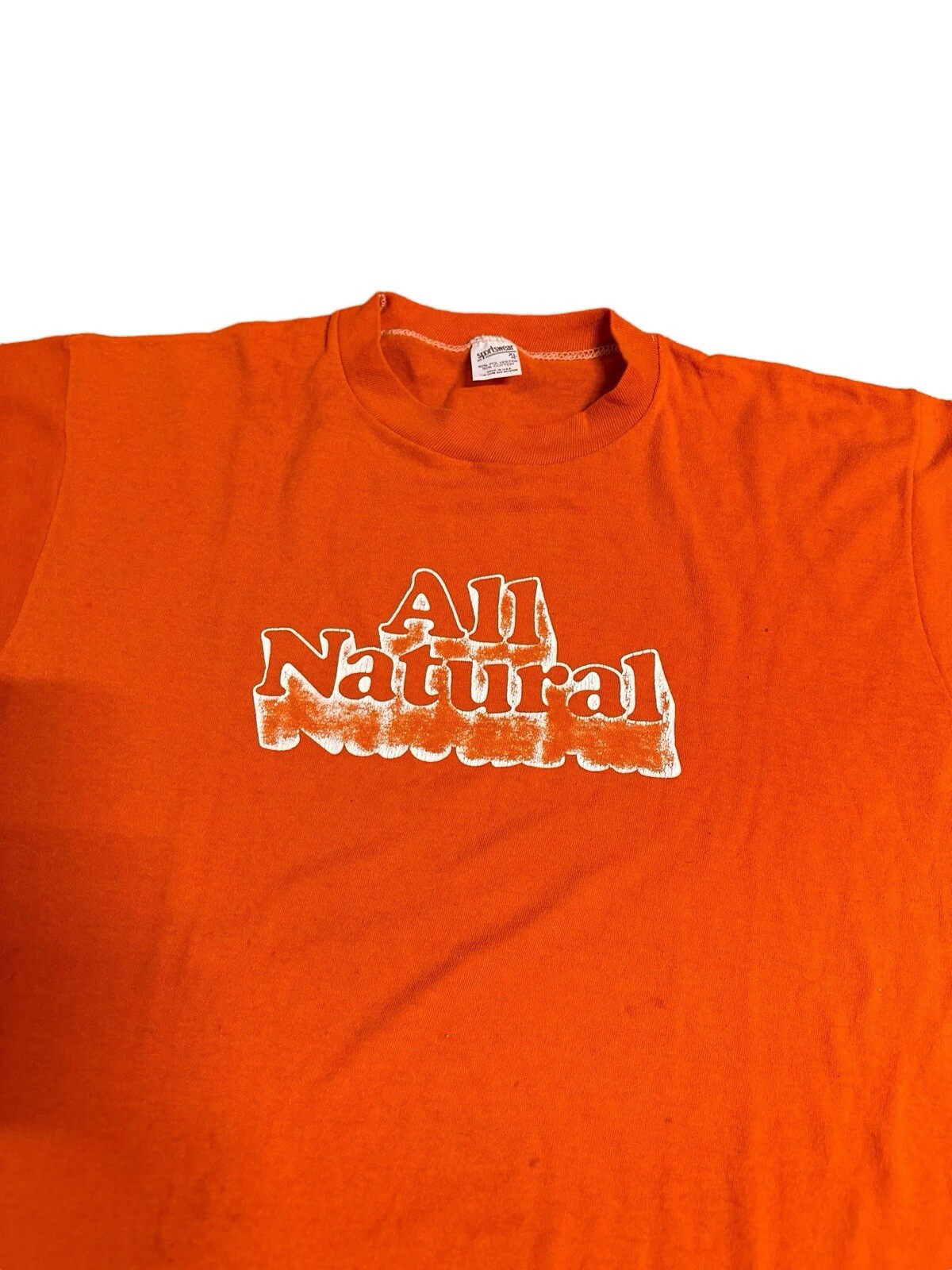 Vintage 80s Sunscreen OrangeT Shirt Men’s Sz XL All Natural Single Stitch gallery