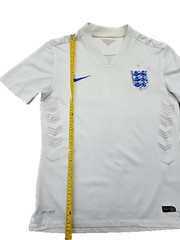 Nike Mens Soccer Jersey White Dri-FIT Size S Short Sleeve