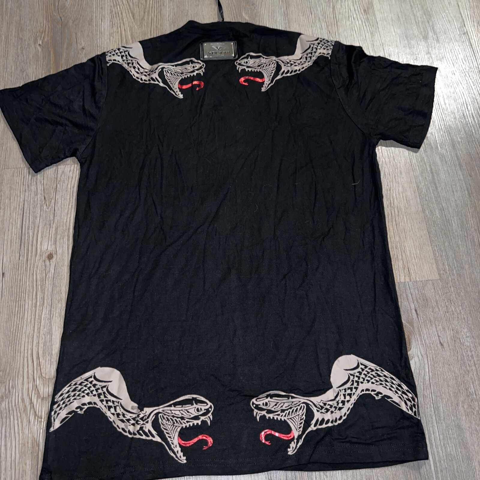 Vintage T-Shirt marijuana weed Dark Man Snakes Graphic Tee Size M Double Sided gallery