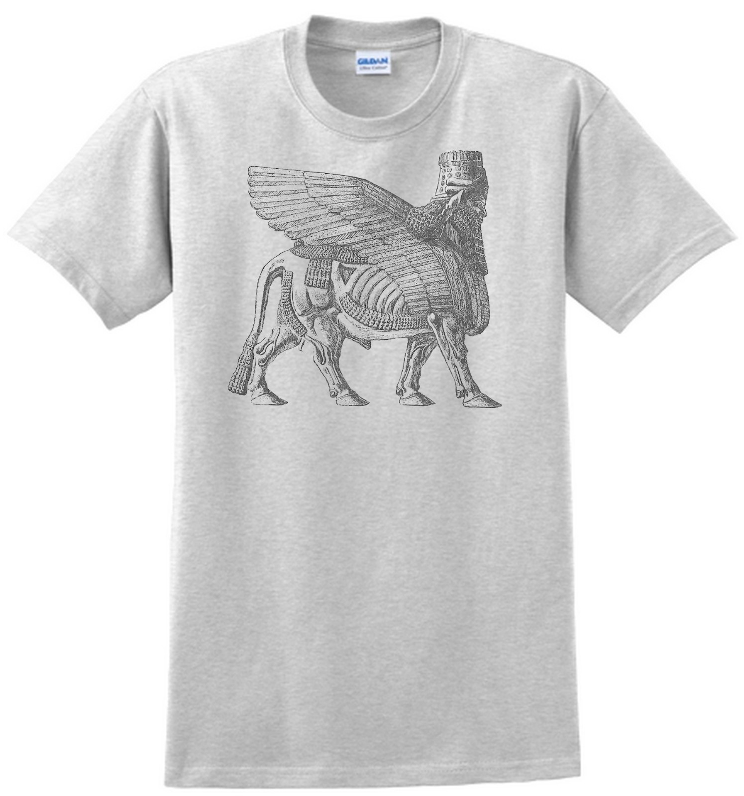 Assyrian Winged Bull T-shirt Sumaria, Gray,Khaki,White,Yellow.Size S-XXXL. gallery
