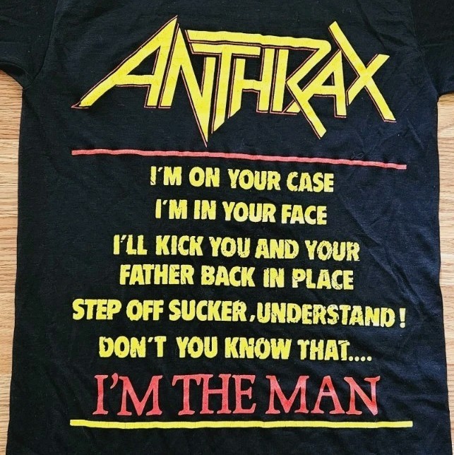 Vintage 80s Anthrax I’m The Man 1988 Public Enemy Concert T Shirt Size Small gallery