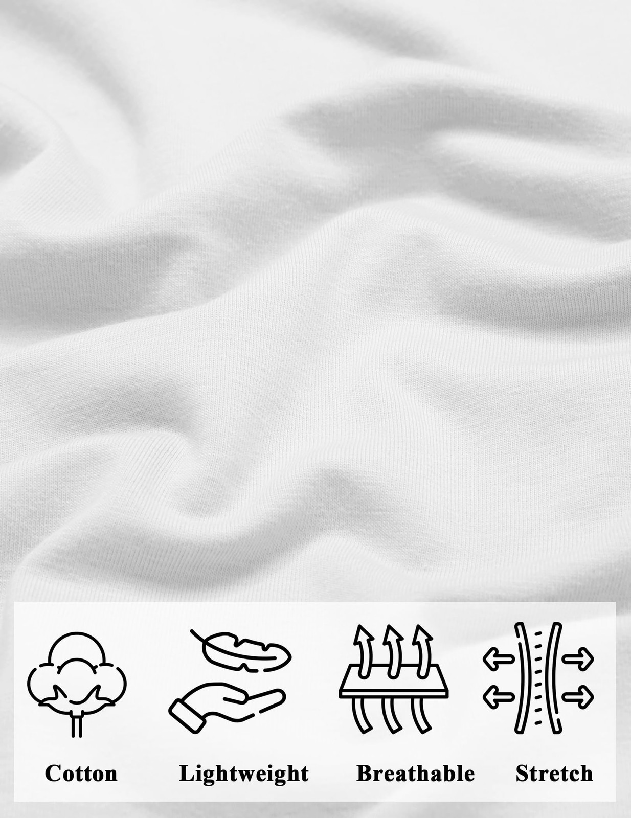 COOFANDY Men's White Crew Neck T Shirts Cotton Short Sleeve Basic Tee Shirts gallery