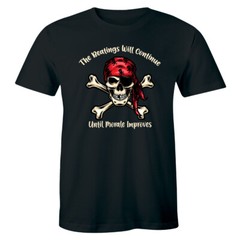 The Beating Will Continue Until Morale Improves – Pirate Skull Head Men T-shirt