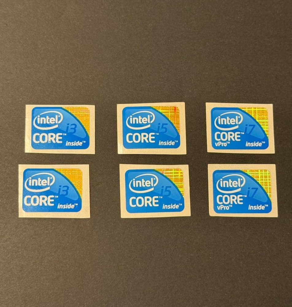 Intel Inside i3 / i5 / i7 vPro Sticker Label Decal, 24.5mm x 18mm (Desktop Size)