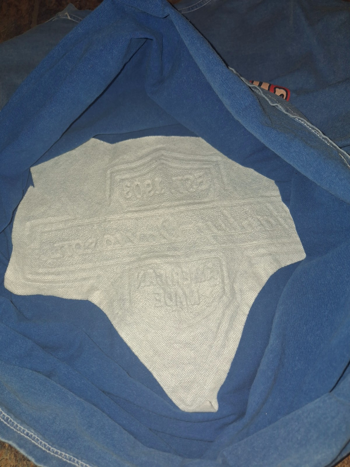 Vintage Harley Davidson Shirt Blue See Measurement Tucson Motorcycle Men L 90s gallery