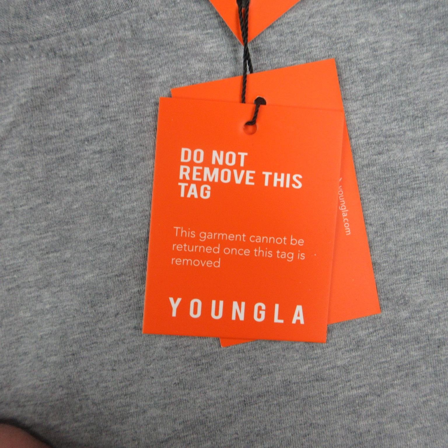 YoungLA Shirt Mens XL Gray Tagless Cotton Spandex Crewneck Logo Stretch NWT gallery