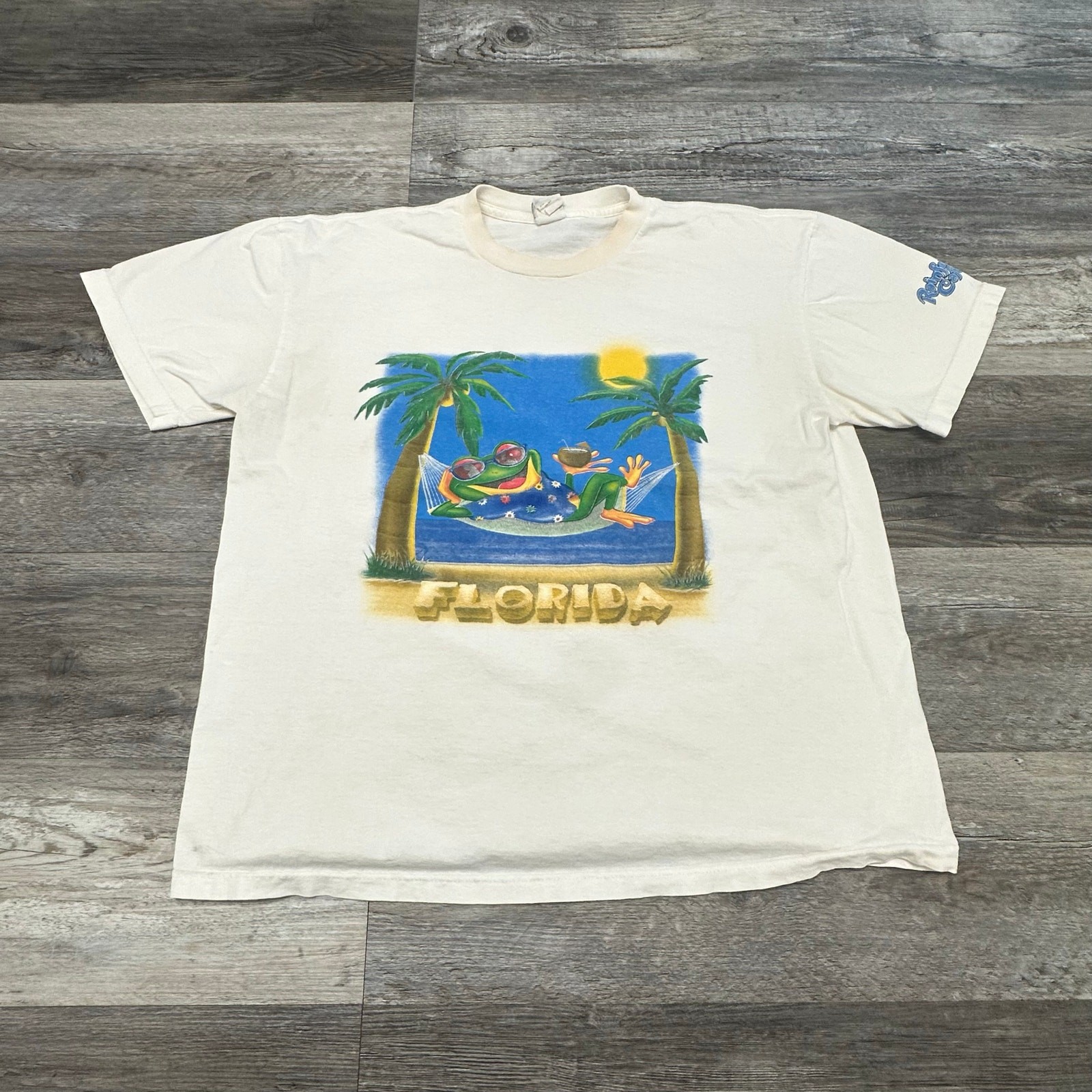 Vintage 90s Y2K Rainforest Cafe Frog Hammock Florida Mens XL Souvenir T-Shirt gallery