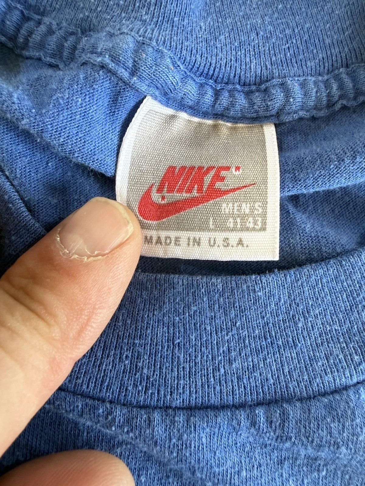 Nike Soccer Vintage 80S 90S Single Stitch T-Shirt Mens Size Large Gray Tag gallery