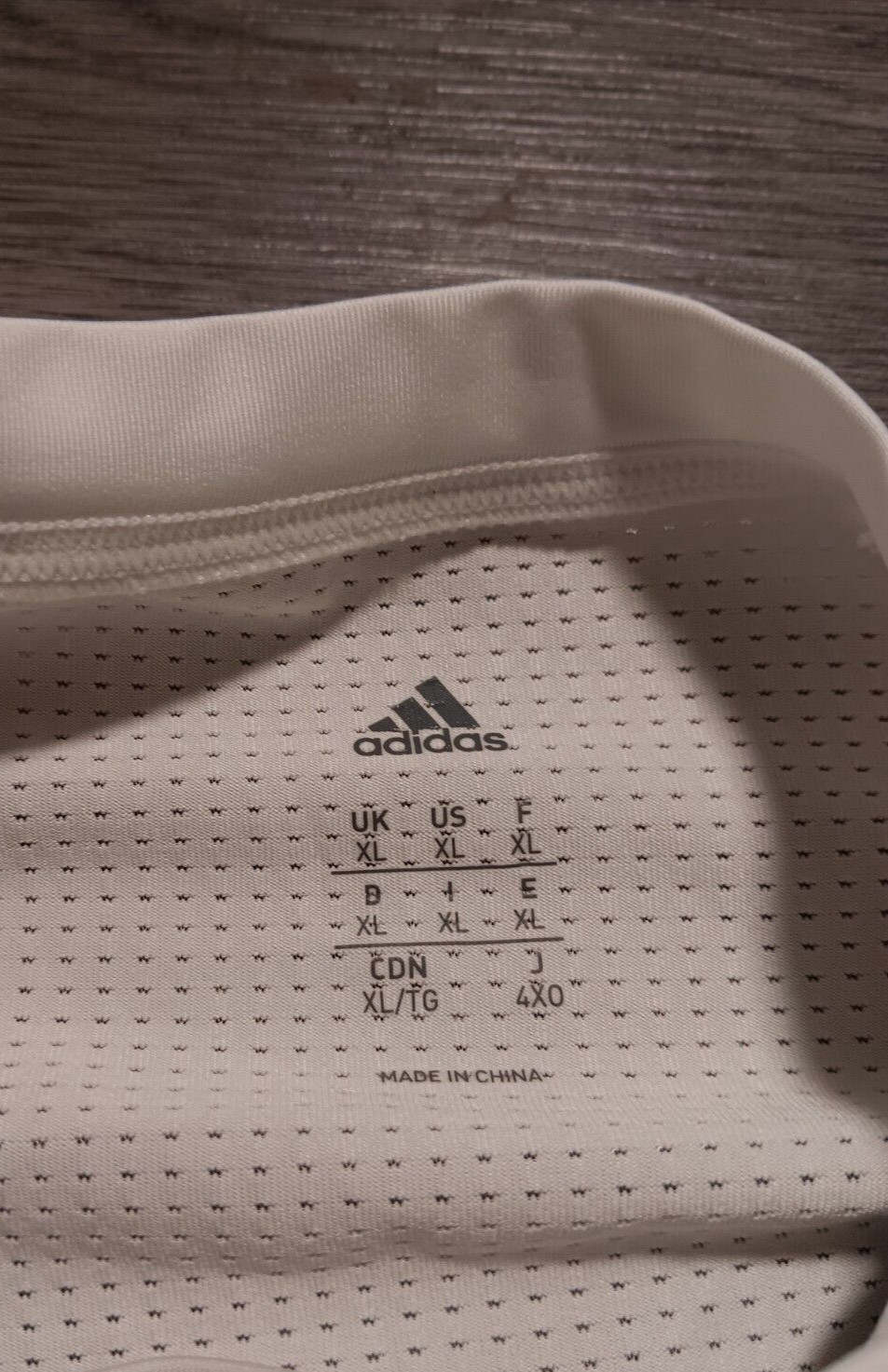 Adidas Men's Climacool White/Gold Padded Compression Football Shirt Size XL gallery