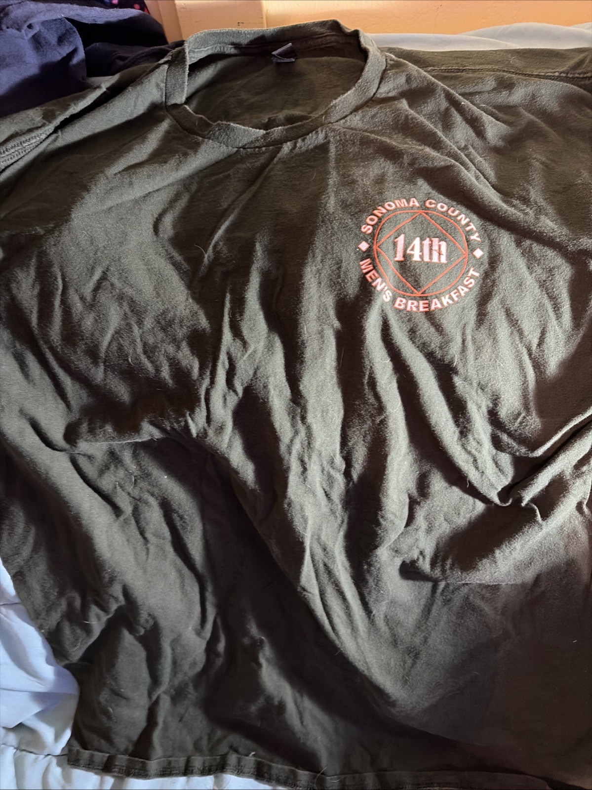 Sonoma County Men’s Breakfast For Narcotics Anonymous T-Shirt Forest Green Xxx