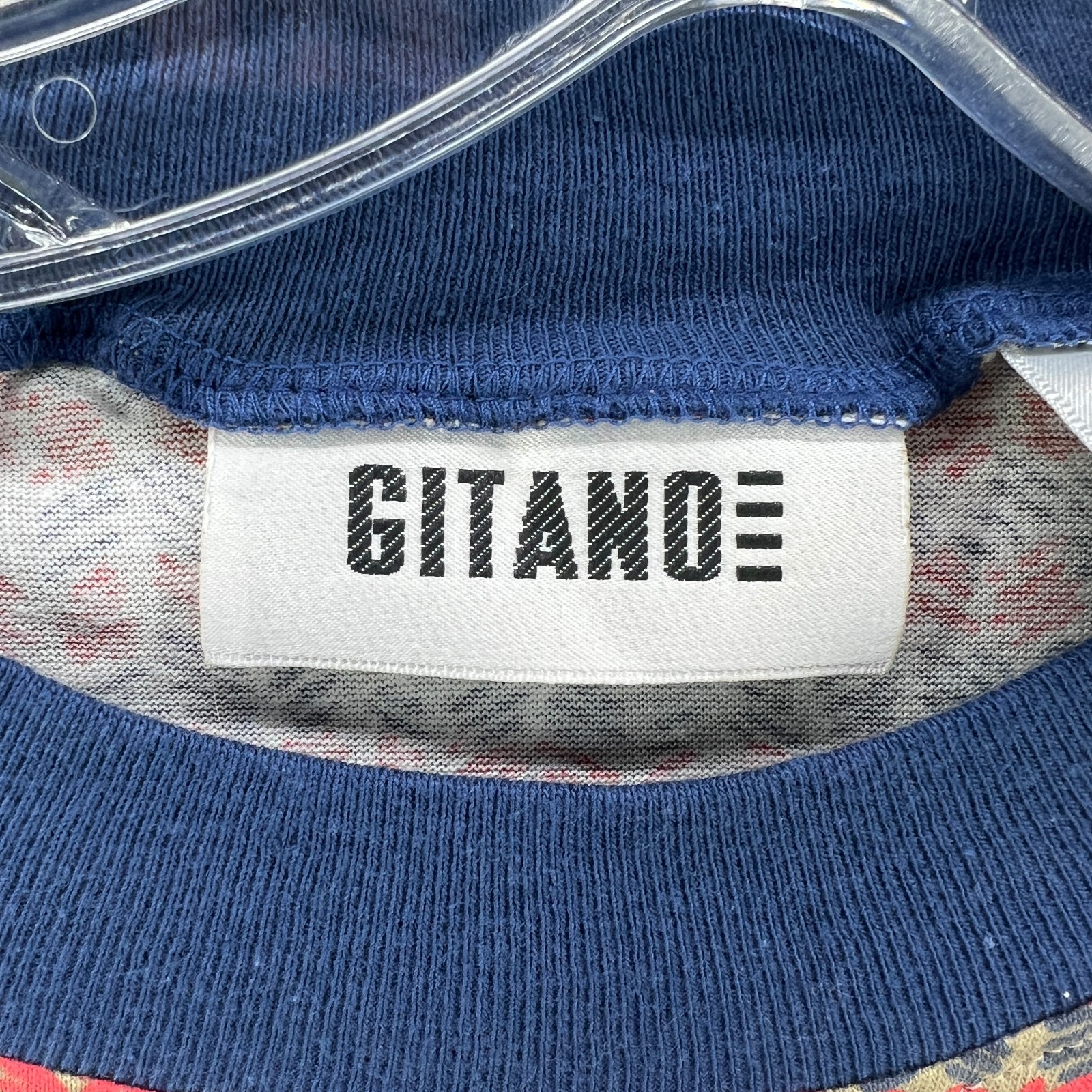 Vintage 90s Gitano AOP Geometric Stripe Surf Skate Short Sleeve Shirt Medium NWT gallery