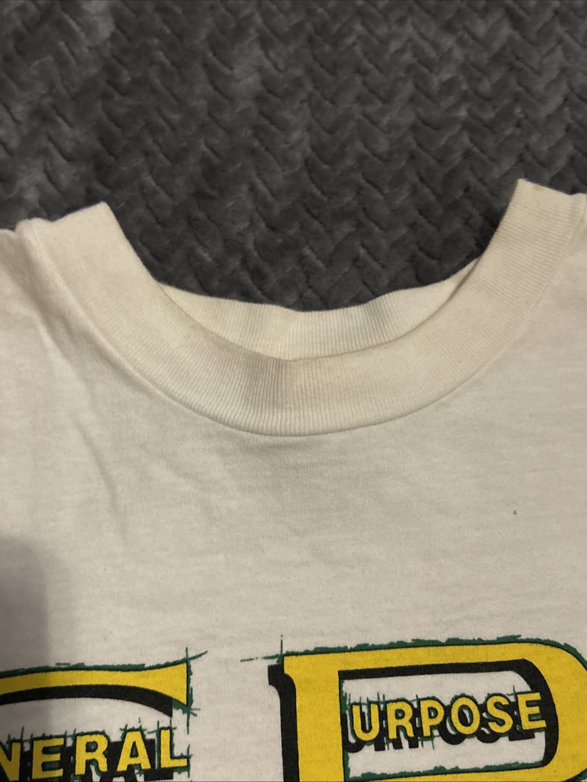 VTG Single Stitch John Deere GP General Purpose Antique Tractor T Shirt White XL gallery