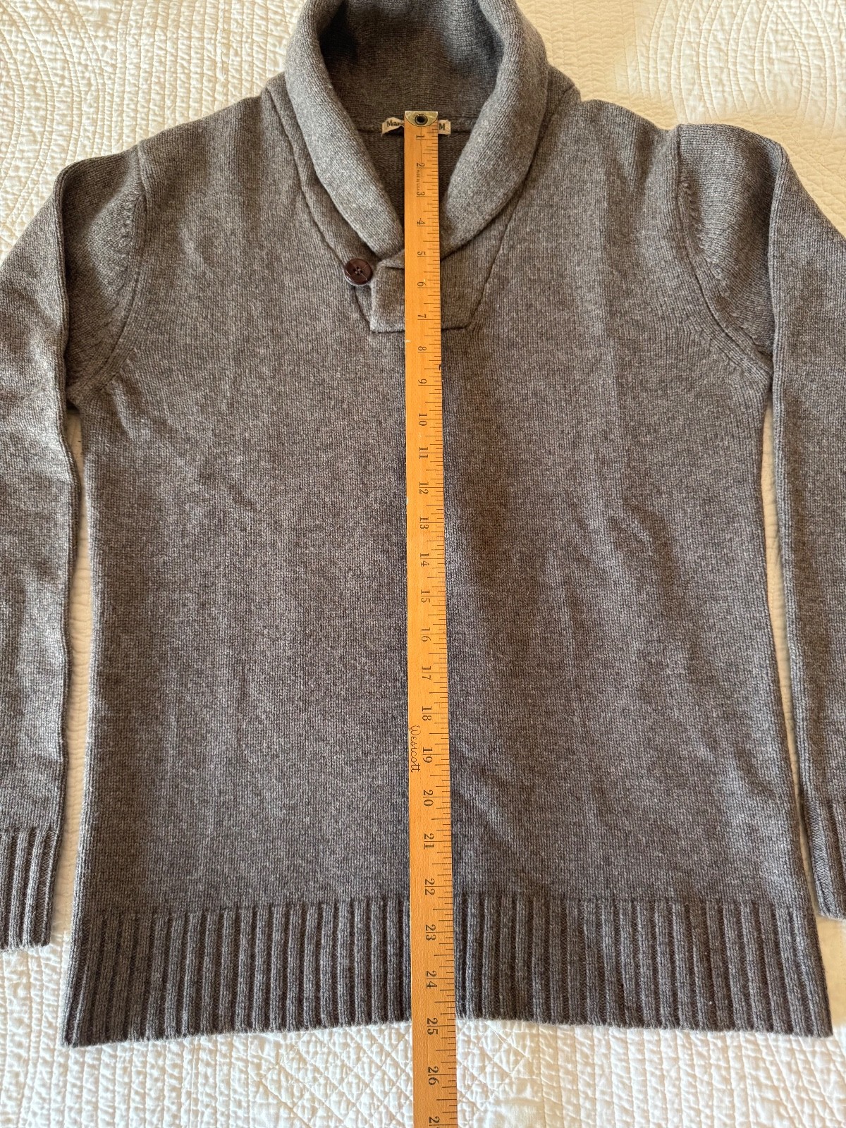 Marine Layer Shawl Sweater, Wool/Nylon, Brown, Medium gallery