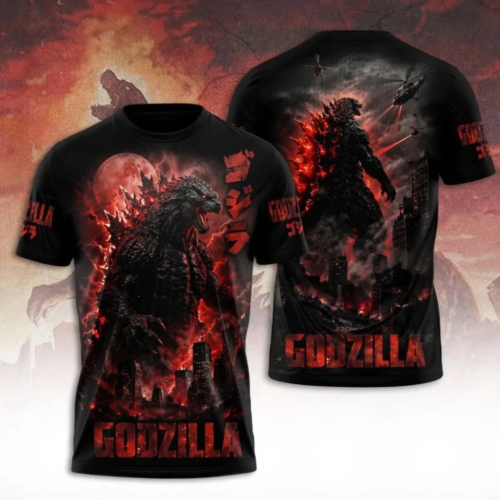 Godzilla King of the Monsters Shirt 3D All Over Print King Kong Kaiju Movie Tee gallery