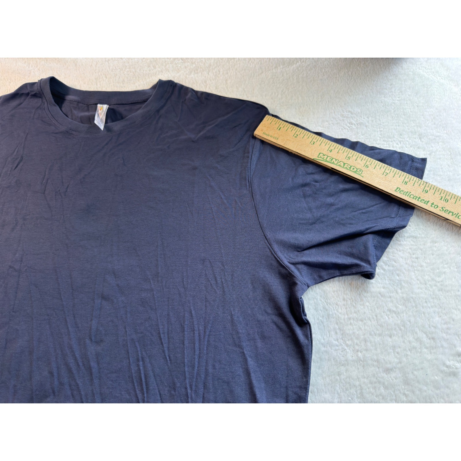 Royal Avalon Mens XL Navy Blue Bamboo Cotton Blend Stretch Crew Neck T-Shirt gallery