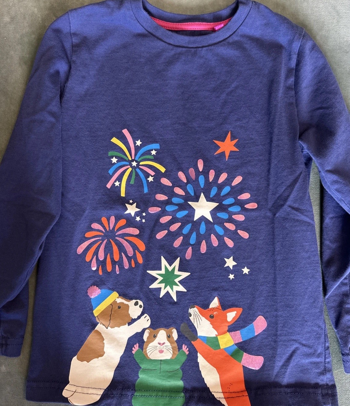 MINI BODEN GIRLS Tee Shirt Top SIZE 5-6 5-6y 6 NAVY Boys Kids
