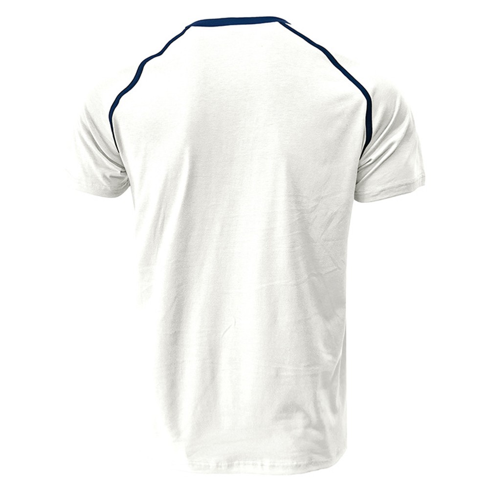 Men's Colorblock Short Sleeve Casual Blouse T-Shirt Button Collar Shirt Tops gallery
