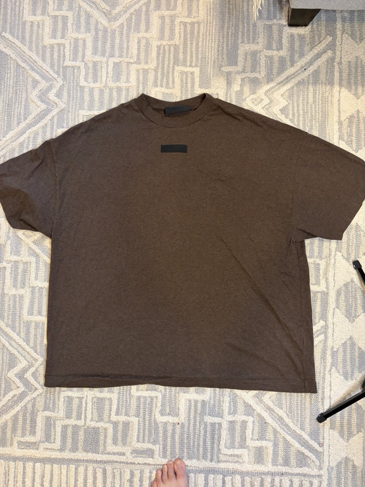 Fear of God Essentials T-Shirt XL Brown 100% Cotton FOG Short Sleeve