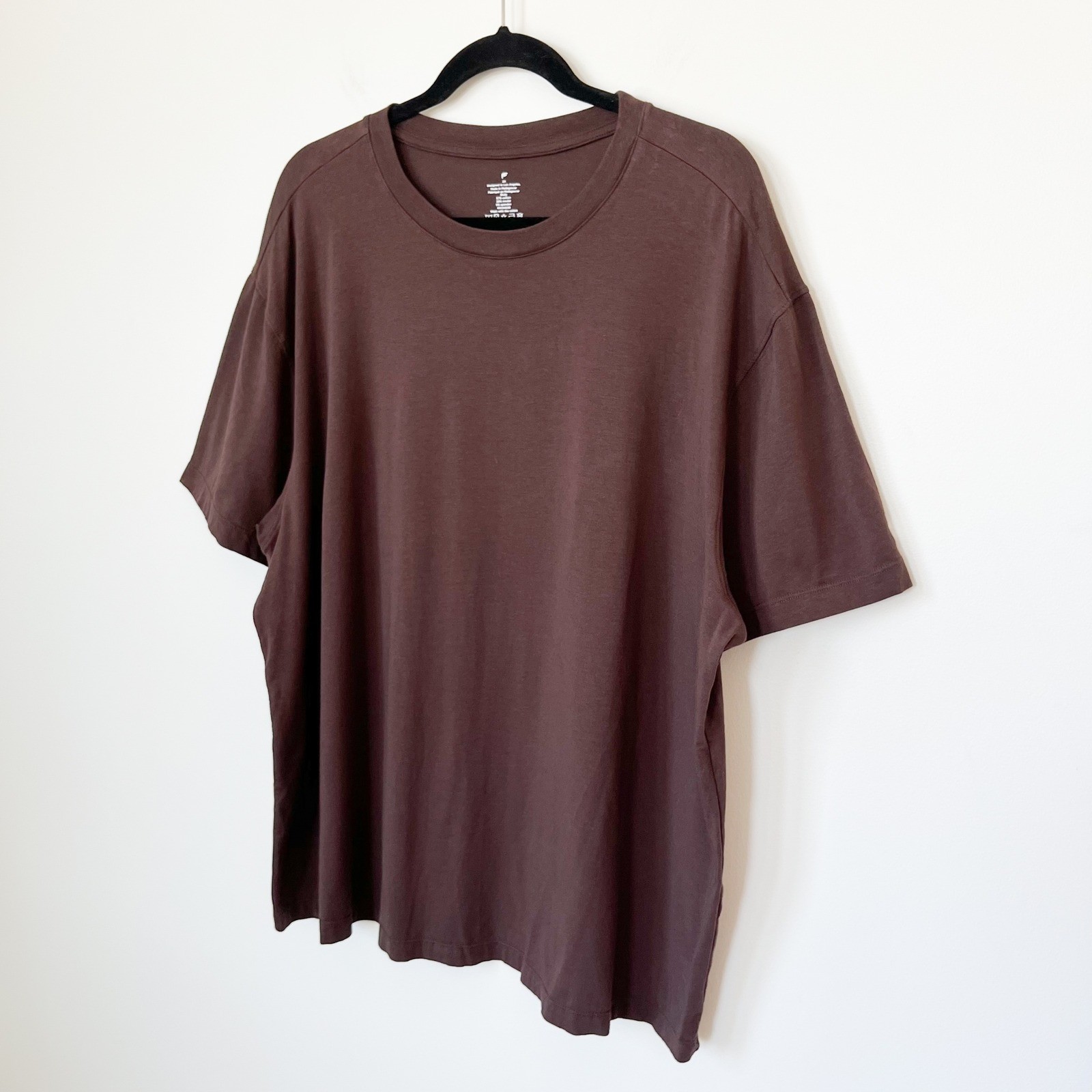 Fabletics Short Sleeve T-Shirt Mens 2X Chocolate Brown Cotton Modal Stretch gallery