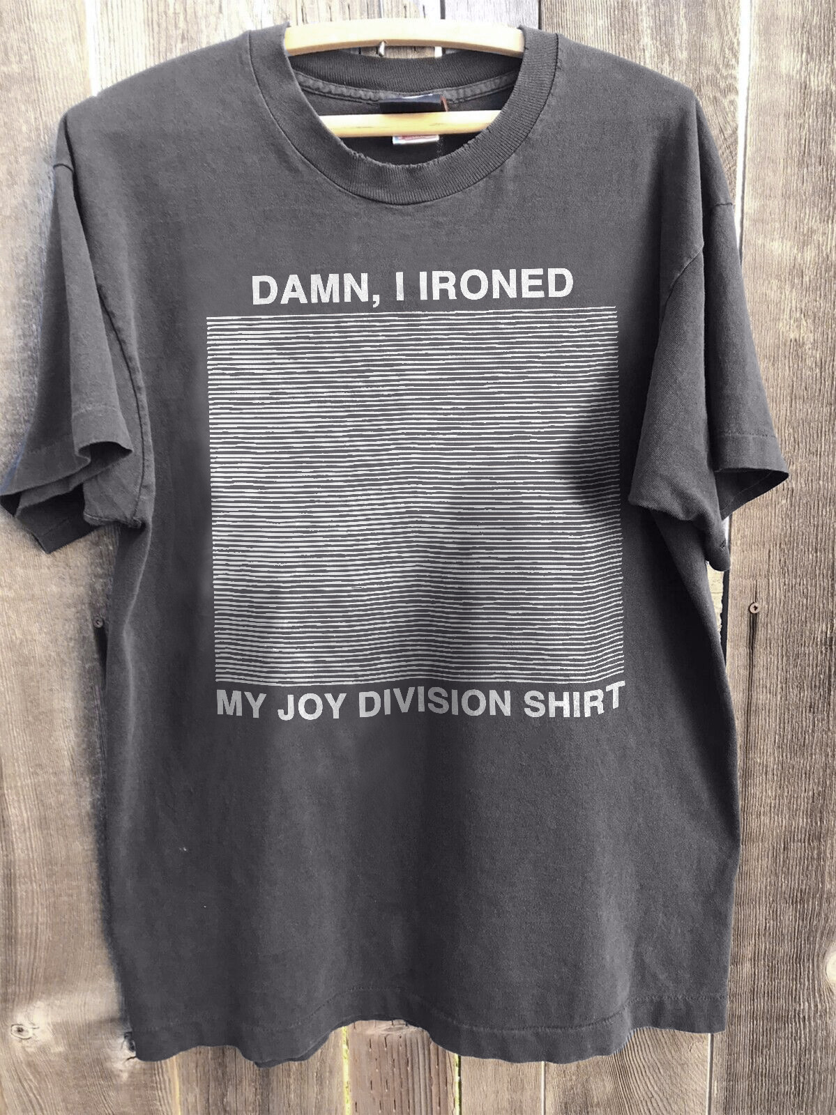 New! Damn, I Ironed My Joy Division Unisex Charcoal T-shirt Size S-5XL gallery