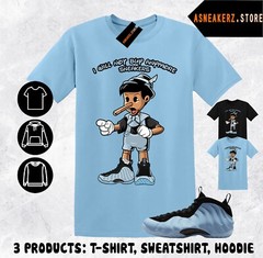 Shirt Matching Foamposite One Psychic Blue Match Sneaker Sneakerhead Pinocchio