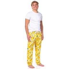 Pokemon Men’s Pikachu Allover Character Subtle Tie Dye Adult Pajama Pants
